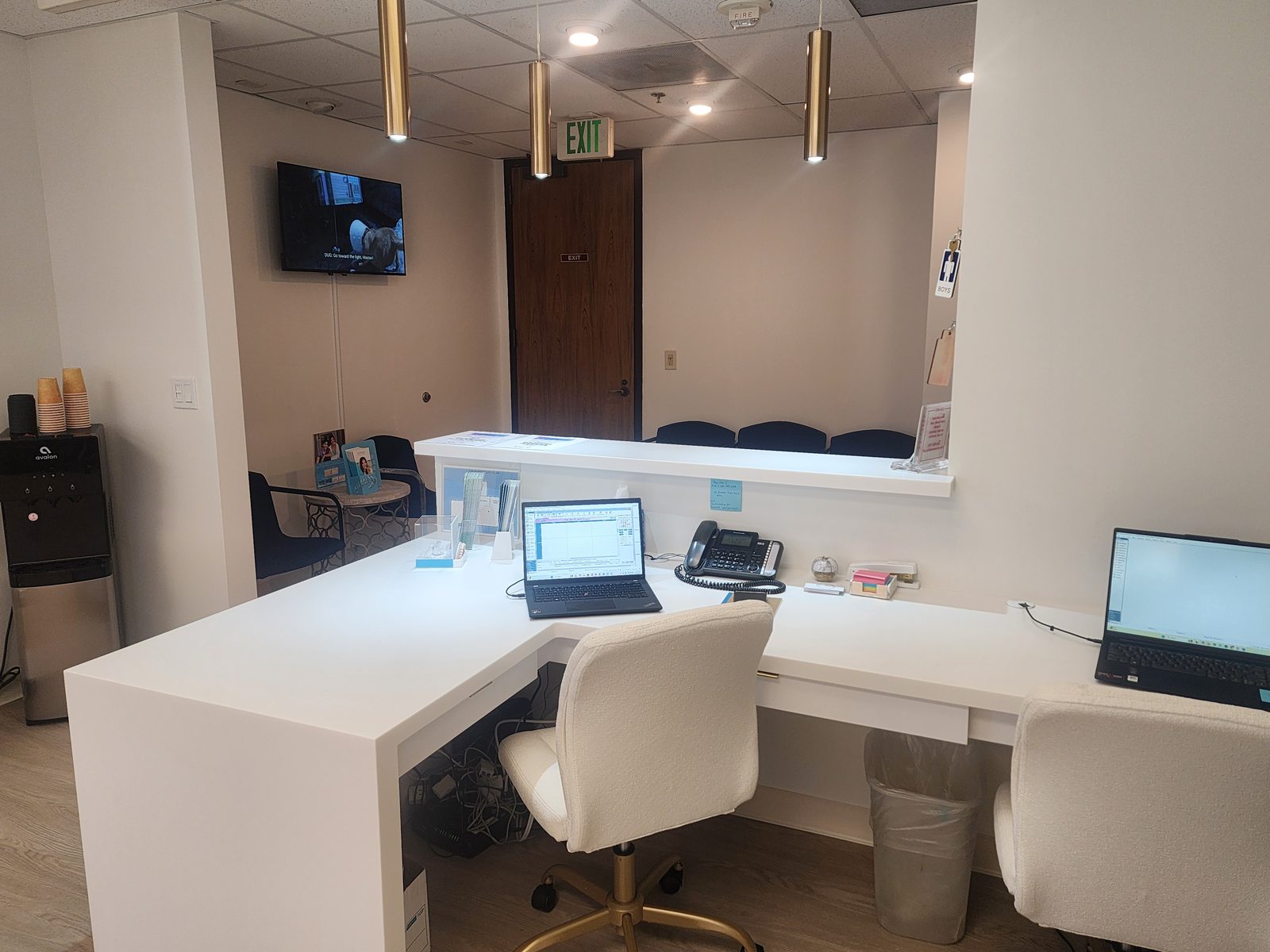 The consultation desk at the Downtown Los Angeles office